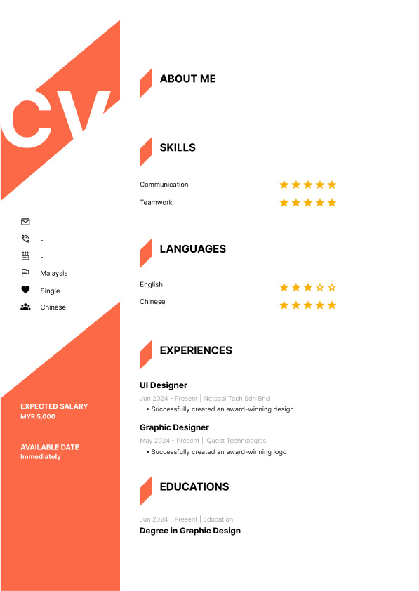 Resume Template A